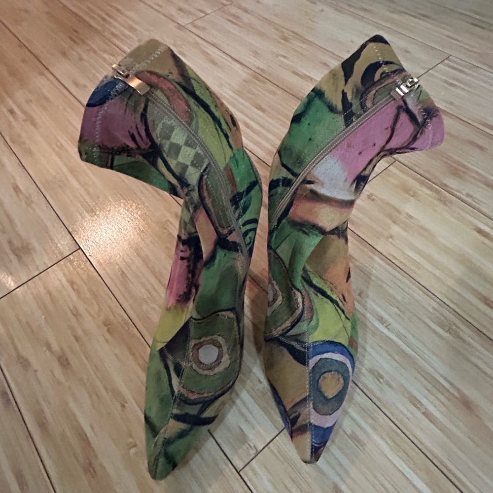 Vivianly Multicolor Abstract Pattern Stiletto Ank… - image 4